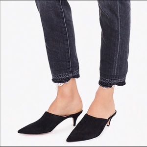 J. Crew kitten heel mules in suede, size 7.5